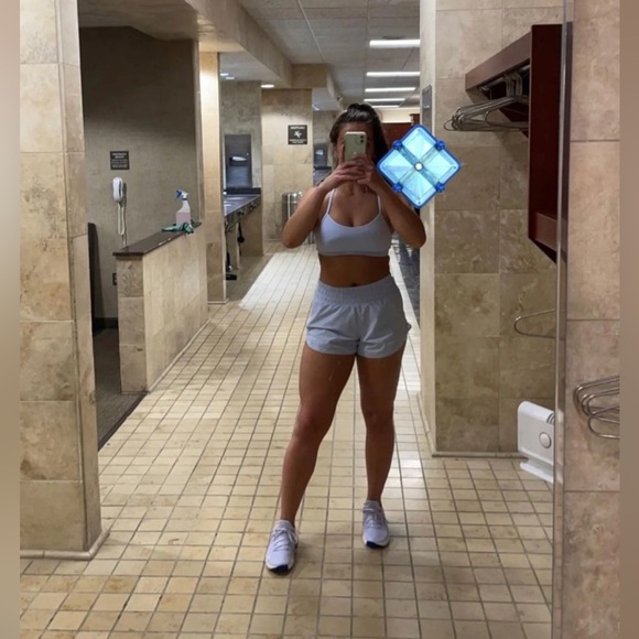 Lululemon Flow Y Bra Blue Linen Size 10 - Picture 1 of 7